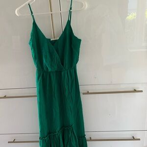 Lush Vibrant Green Midi Dress